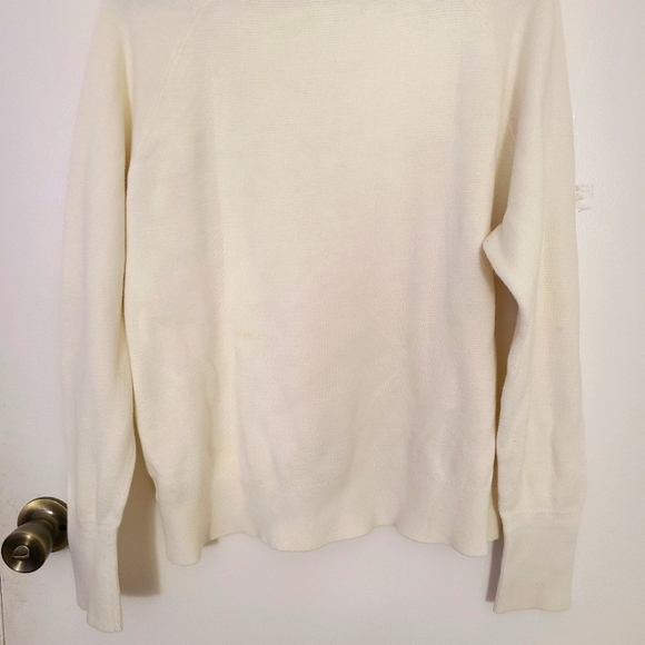 White Asymmetrical Ruffle Sweater - Picture 5 of 9